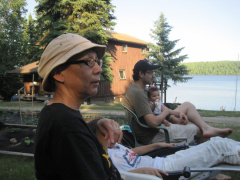 Carol, Marion and poppa Brent