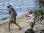 Alliah and Tristan on the beach