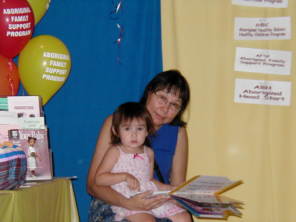 Alliah and Kohum at the Trade Show - August 11, 2001