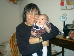 Getting ready for her naming ceremony, April 18, 1999