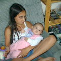 With Auntie Stef, June 15, 1999