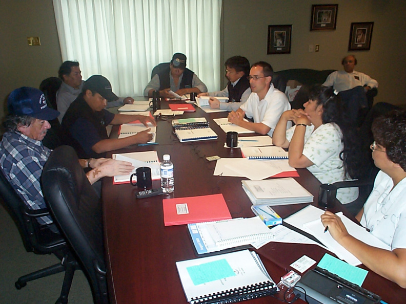 Keewaytinook Okimakanak Board representatives meet with KO staff on August 6 in Balmertown