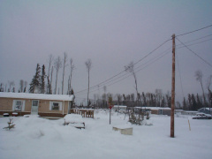 This is one of the Keewaywin homes which got connected from the hydro poles.