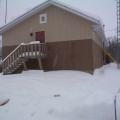 This is our band office. Under this office building in the basement is the Keewaywin e-center. On the right side on the ground i