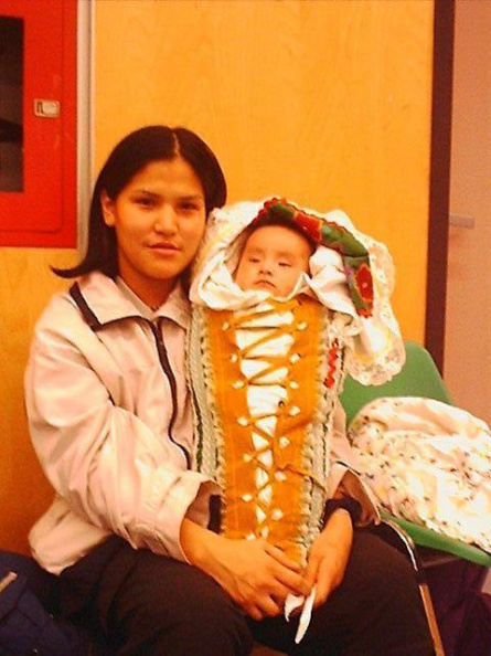 The youngest community member Cornell or &quot;Power&quot; enjoyed the celebration with his mon Cheyenne.