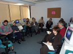 The training room (getting a demonstration of the software)