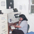 DL Nursing Station Referral Clerk Helen Sawanas at      work