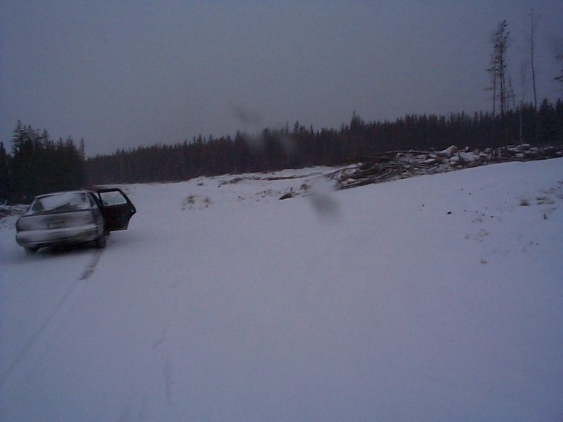 The road to the lodge built by the Band