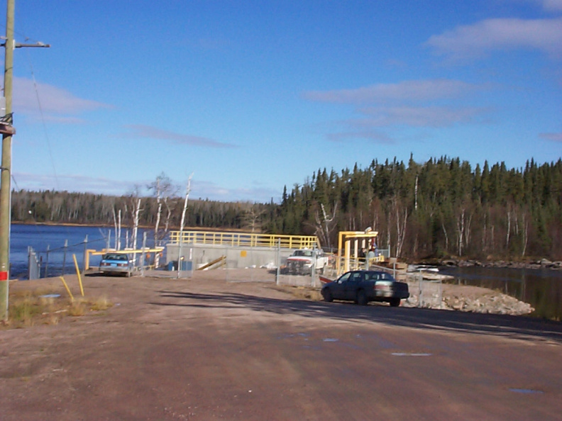 The Deer Lake dam, with hydro staff