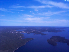 The community of Deer Lake during the approach