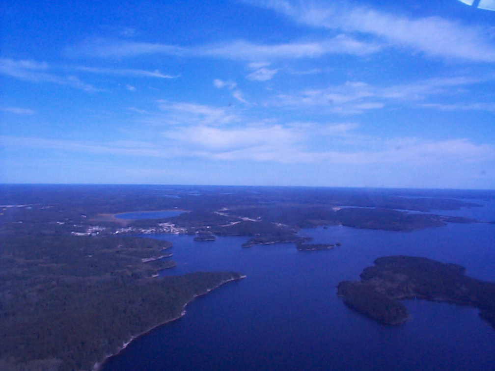 The community of Deer Lake during the approach