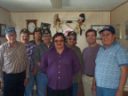 The Honourable Robert Nault, Minister of Indian and Northern Affairs Canada, with the Deer Lake Chief and Council