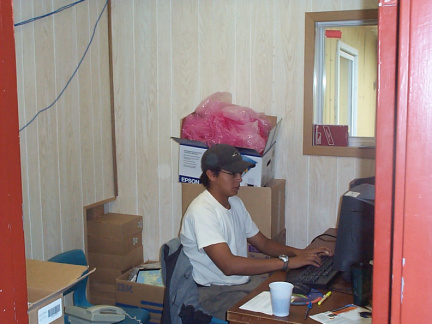 Cory Meekis in the smaller Smart Communities office