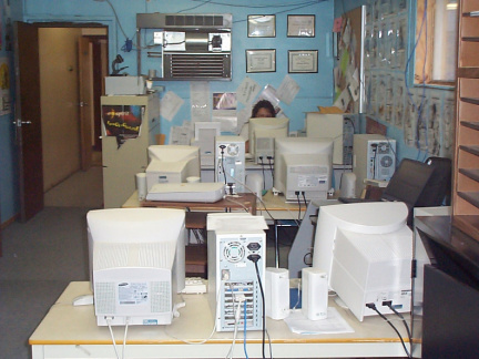 Deer Lake's Distance Learning Centre at the school