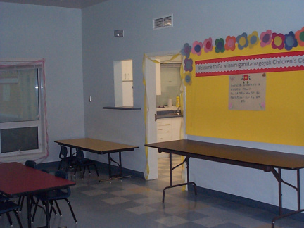 Kitchen and eating area