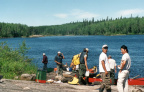 After the lunch portage, everyone is getting ready to hit the Berens River again
