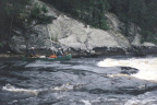 Preparing to enter the rapids between Berens Lake and Pikangikum