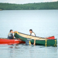 Canoe Rescue Session - Jeff &amp; Jesse getting the canoe