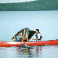 Canoe Rescue Session - emptying the canoe