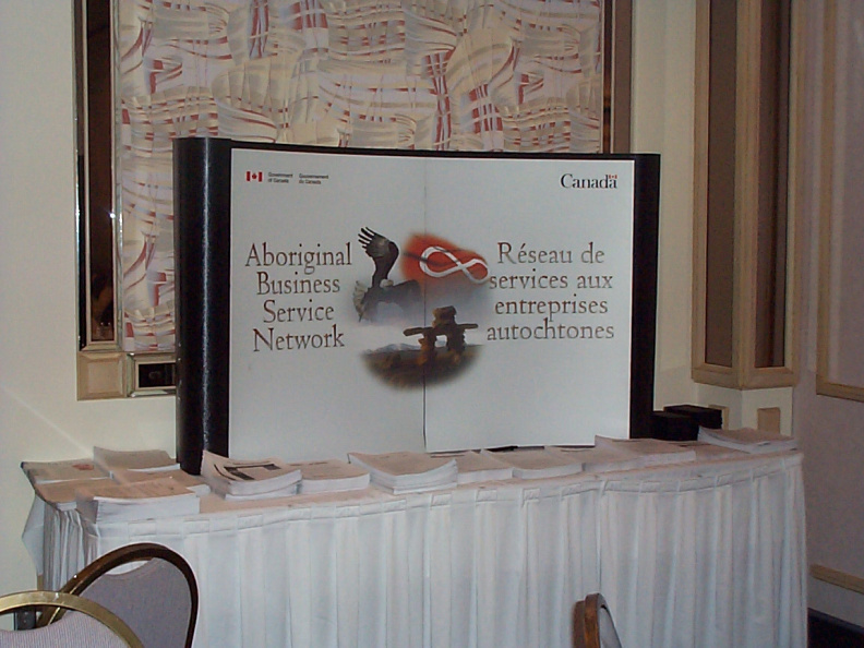 Aboriginal Business Service Network had all their materials available for conference pa