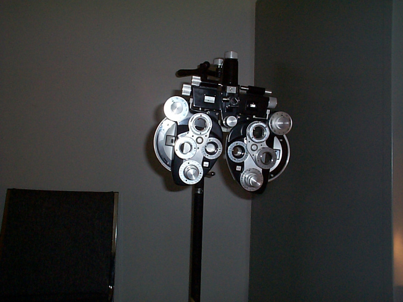 The dreaded eye examination equipment. No really this thing determines how bad or good your eye sight is. I know I have seen thr