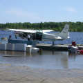 Loading up at the dock in Sioux Lookout