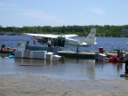 Loading up at the dock in Sioux Lookout