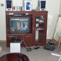 Testing the Polycom SP video conferencing unit via a cable modem.