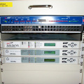 Closeup of the RF equipment. From top to bottom:
[list]
[*]RSM-3 for remote access
[*]Patch panel for RF signals
[*]Control