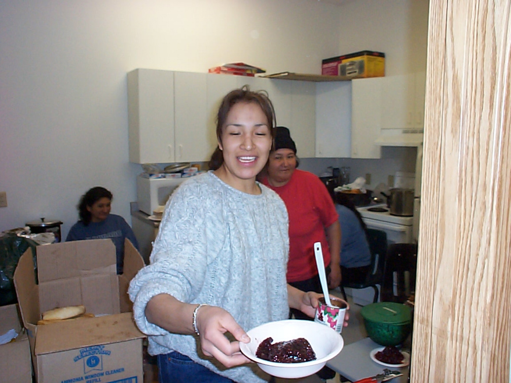 Feast Coordinator (aka e-Centre Manager) Madeleine Stoney getting ready along with her team for the feast