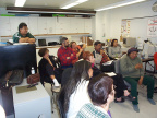 Everyone is interested in how the telehealth project will affect their work and lives in Fort Severn First Nation - Sept 11, 200