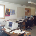 The Fort Severn Campus of the Keewaytinook Internet High School (KiHS) with the students busy at