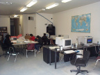The Fort Severn Distance Education Learning Centre with students taking Wahsa courses - Sept 12, 2001
