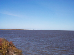 The Barge making it's way into the mouth of the Severn river.(Sept. 20th)