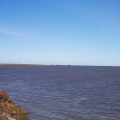 The Barge making it's way into the mouth of the Severn river.(Sept. 20th)