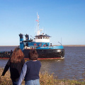 The "Hudson Bay Explorer"
is the name of the Tug Boat