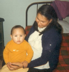 Mary Crow with daughter Dora (January 1973)