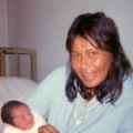 Mary Ann Thomas and daughter Eva Mary (May 1973)