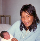 Mary Ann Thomas and daughter Eva Mary (May 1973)