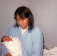 Maria Thomas and her son Burton (July 1973)