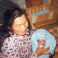 Barbara Matthews and her son David Jr. (September 1975)