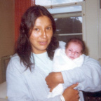 Mary Bluecoat and her son Bradley (August 1975)
