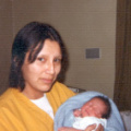 Mary Bluecoat and her son Darryl (December 1976)
