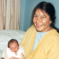 Adeline Koostachin and daughter Louise (October 1982)