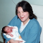 Victoria Matthews and her son Lloyd (December 1982)
