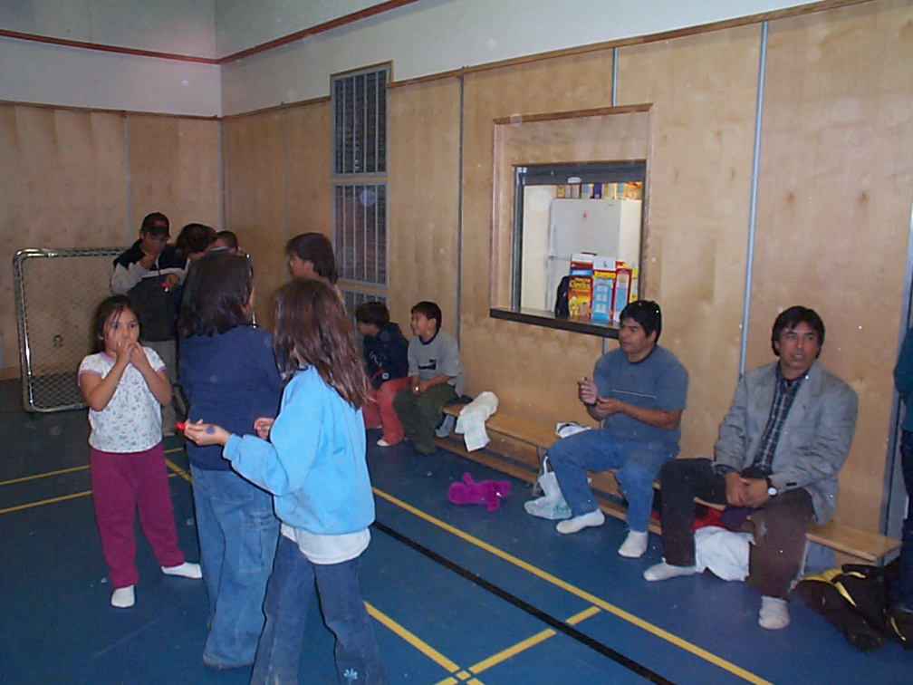 A picture of staff and students doing activities.