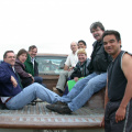 Our taxi ride (L-R) Paul Bush, Rachel Roy, Carl Seibel, Ian &amp; Diane Cameron, Debbie Korbanik, David Fransen and Michael Loon