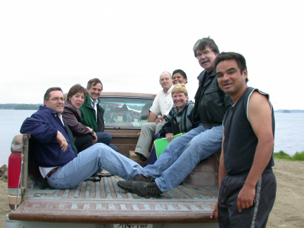 Our taxi ride (L-R) Paul Bush, Rachel Roy, Carl Seibel, Ian &amp; Diane Cameron, Debbie Korbanik, David Fransen and Michael Loon