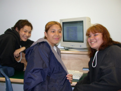 (L-R) Sheena, Samantha and Sandra Loon (KiHS award winners)