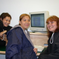 (L-R) Sheena, Samantha and Sandra Loon (KiHS award winners)